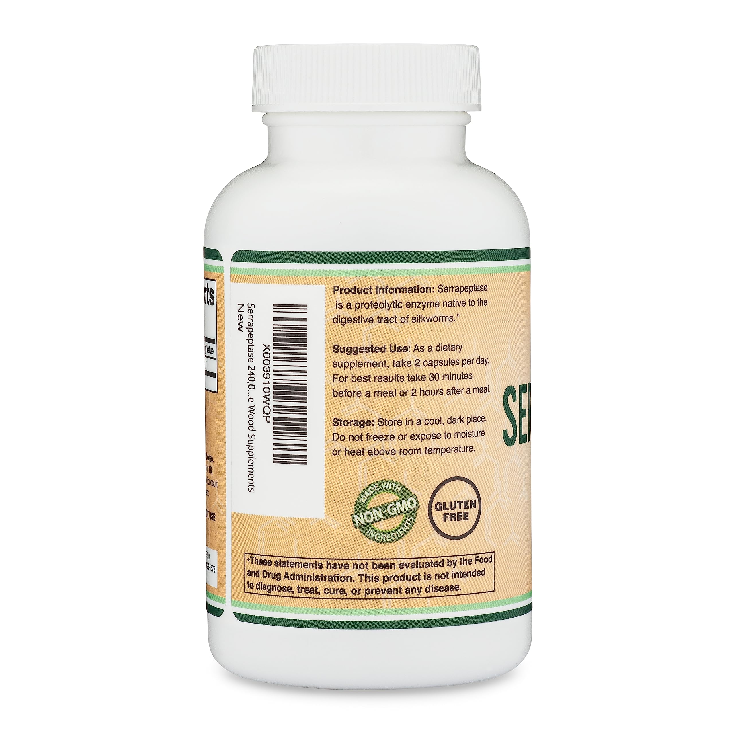 Nattokinase Supplement (120 Capsules), Serrapeptase (120 Capsules), Citrus Bergamot (60 Capsules) - Image 8