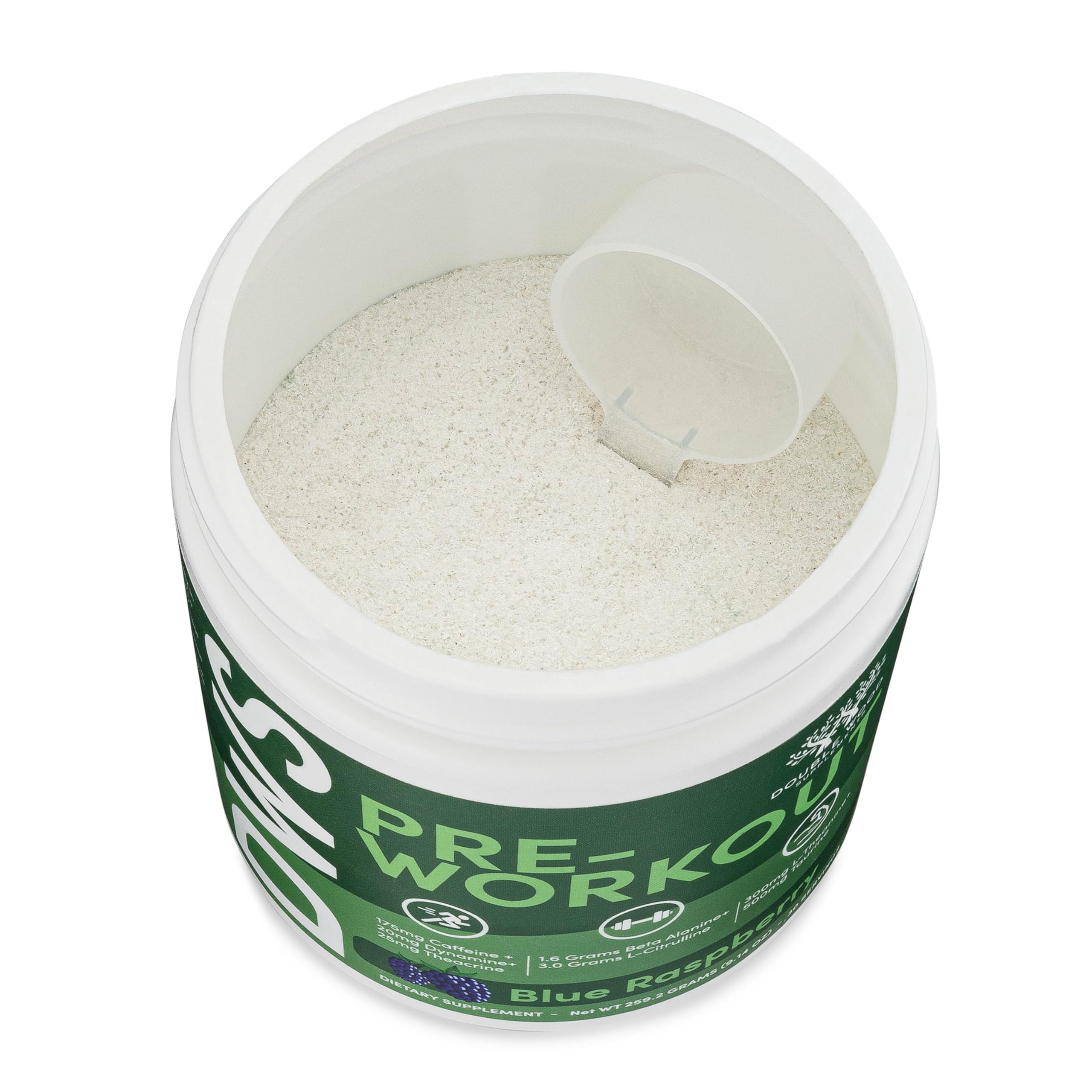Pre Workout Powder for Men & Women (30 Servings of Caffeine, Beta Alanine, L-Citrulline, Dynamine, L-Theanine, Taurine, Theacrine, & More) Preworkout Powder with Scoop by Double Wood (Blue Raspberry) - Image 7